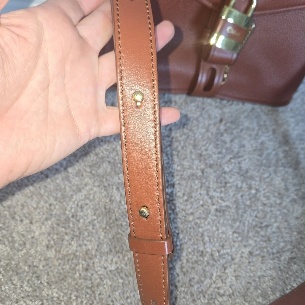 Chloé Aby Medium Leather Bag – Brown EUC